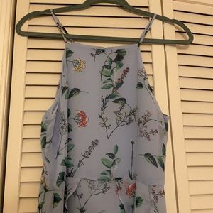 Baby Blue Floral Banana Republic Dress